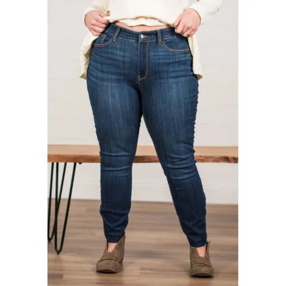 Judy Blue Skinny Fit Jeans Size 18W Dark Wash Stretch Denim NWT - Picture 9 of 9